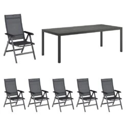 Kettler Basic+ Premium Gartenmöbels. 7-tlg.+Tisch 220x100 Cm Anthrazit/Lakritz 2 Kettler Basic+ Premium Gartenmöbels. 7-tlg.+Tisch 220x100 Cm Anthrazit/Lakritz -Kettler kettler basic premium gartenmoebels 7 tlg tisch 220x100 cm 1477424 1
