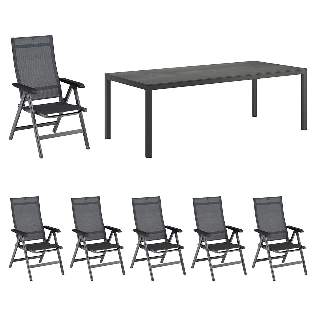 Kettler Basic+ Premium Gartenmöbels. 7-tlg.+Tisch 220x100 cm Anthrazit/Lakritz Kettler Basic+ Premium Gartenmöbels. 7-tlg.+Tisch 220x100 Cm Anthrazit/Lakritz -Kettler kettler basic premium gartenmoebels 7 tlg tisch 220x100 cm 1477424 1