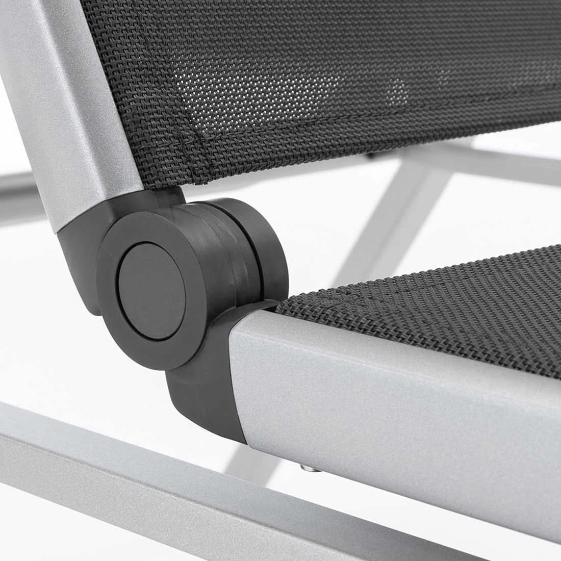 Kettler Basic Plus Gartenliege Aluminium/Textilene Silber/Anthrazit Kettler Basic Plus Gartenliege Aluminium/Textilene Silber/Anthrazit -Kettler kettler basicplus stapelliege silber anthrazit 0301214 0000 10