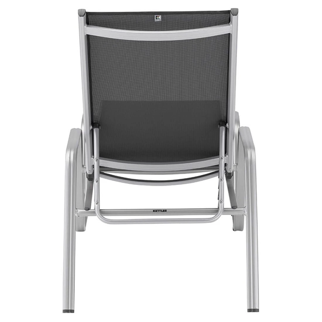 Kettler Basic Plus Gartenliege Aluminium/Textilene Silber/Anthrazit Kettler Basic Plus Gartenliege Aluminium/Textilene Silber/Anthrazit -Kettler kettler basicplus stapelliege silber anthrazit 0301214 0000 6