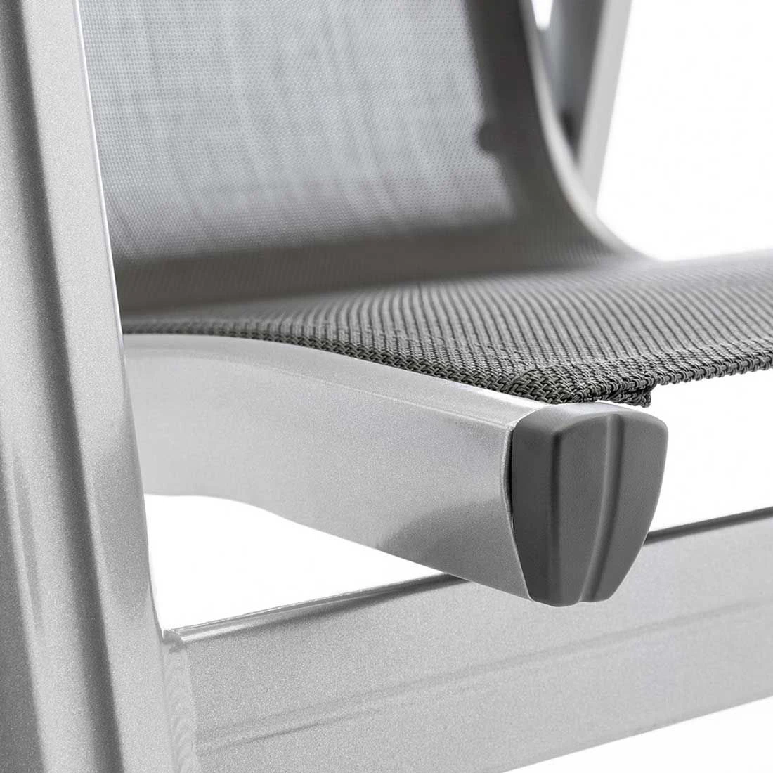 Kettler Basic Plus Stapelsessel Aluminium/Textilene Silber/Anthrazit Kettler Basic Plus Stapelsessel Aluminium/Textilene Silber/Anthrazit -Kettler kettler basicplus stapelsessel silber anthrazit 0301202 0000 10