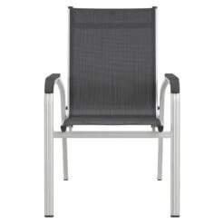 Kettler Basic Plus Stapelsessel Aluminium/Textilene Silber/Anthrazit 4 Kettler Basic Plus Stapelsessel Aluminium/Textilene Silber/Anthrazit -Kettler kettler basicplus stapelsessel silber anthrazit 0301202 0000 4