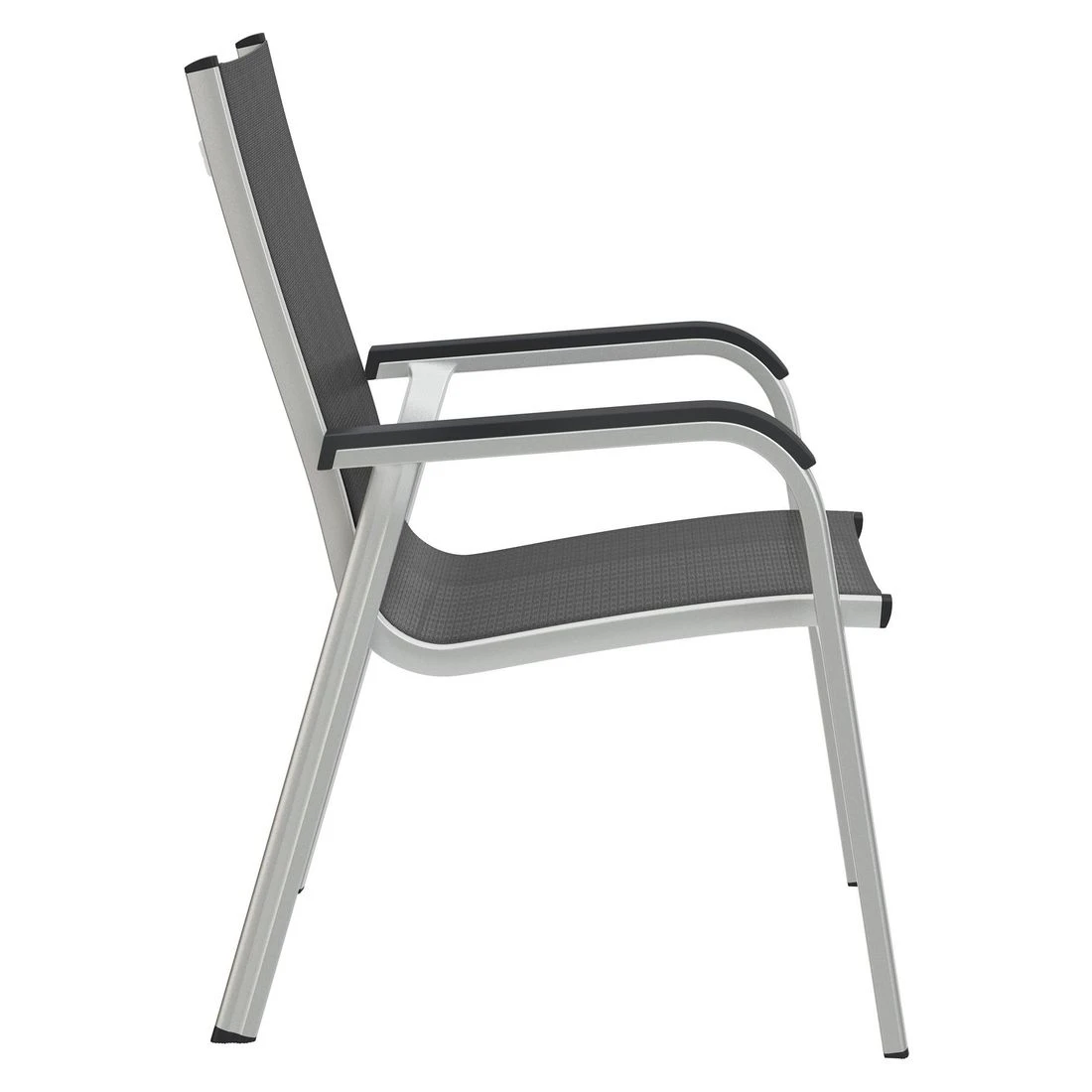Kettler Basic Plus Stapelsessel Aluminium/Textilene Silber/Anthrazit Kettler Basic Plus Stapelsessel Aluminium/Textilene Silber/Anthrazit -Kettler kettler basicplus stapelsessel silber anthrazit 0301202 0000 5