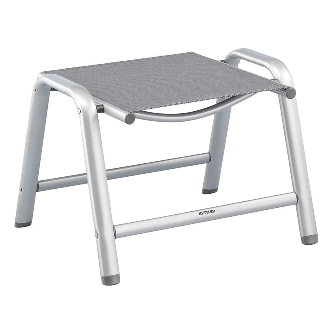 Kettler Cirrus Hocker Aluminium/Textilene Silber/Anthrazitgrau Kettler Cirrus Hocker Aluminium/Textilene Silber/Anthrazitgrau -Kettler kettler cirrus gartenhocker silber anthrazit grau 0100303 0000 1