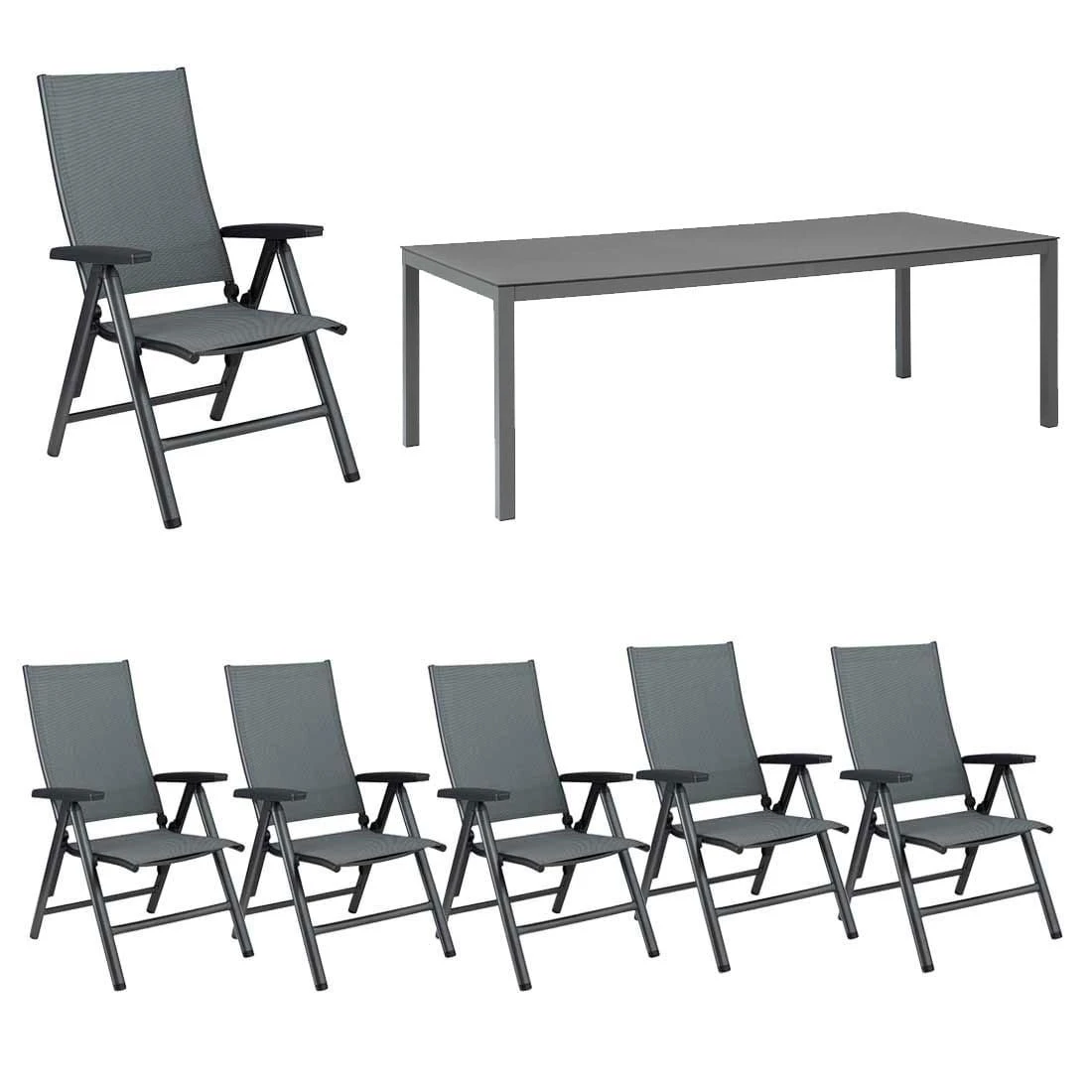 Kettler Cirrus Gartenmöbelset 7-tlg. mit Tisch 220x100 cm Anthrazit Kettler Cirrus Gartenmöbelset 7-tlg. Mit Tisch 220x100 Cm Anthrazit -Kettler kettler cirrus gartenmoebelset 7 tlg mit tisch 220x100 cm 1418640 1