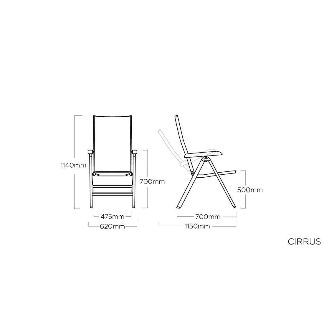 Kettler Cirrus Silver Line Klappsessel Aluminium/Outdoorgewebe Silber/Anthrazitgrau Kettler Cirrus Silver Line Klappsessel Aluminium/Outdoorgewebe Silber/Anthrazitgrau -Kettler kettler cirrus silver line gartenstuhl alu outdoorgewebe 1368997 6