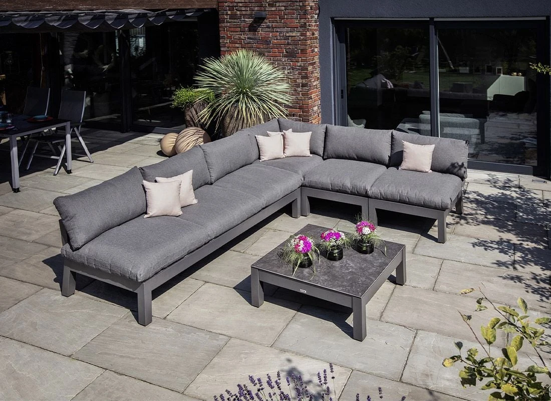 Kettler Comfort Bank/Liege Aluminium/Agora Anthrazit Matt/Graphite Kettler Comfort Bank/Liege Aluminium/Agora Anthrazit Matt/Graphite -Kettler kettler comfort bank liege aluminium acryl 1438539 3