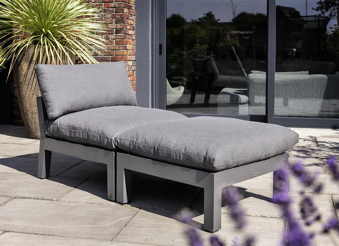 Kettler Comfort Hocker Aluminium/Agora Anthrazit Matt/Graphite Kettler Comfort Hocker Aluminium/Agora Anthrazit Matt/Graphite -Kettler kettler comfort hocker aluminium acryl 1438528 7