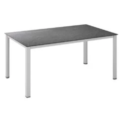 Kettler Cubic Gartentisch 140x70cm Aluminium/HPL Silber/Jura Anthrazit