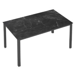 Kettler Cubic Gartentisch 160x95 Cm Aluminium/HPL Anthrazit/Marmor Grau