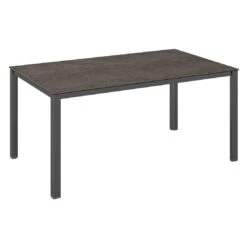 Kettler Cubic Gartentisch 160x95 Cm Aluminium/Keramik-Glas Anthrazit/Grau-Taupe