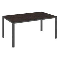 Kettler Cubic Gartentisch 160x95 Cm Aluminium/Keramik-Glas Anthrazit