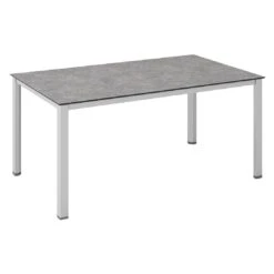 Kettler Cubic Gartentisch 180x95cm Aluminium/HPL Silber/Kalksandstein