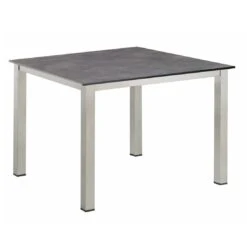 Kettler Cubic Gartentisch 95x95cm Edelstahl/HPL Silber/Anthrazit