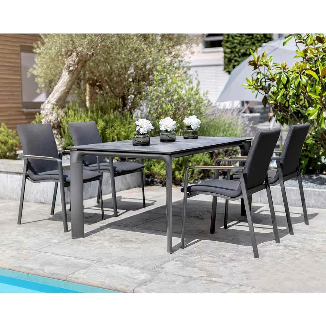 Kettler Diamond Gartenmöbelset 5-tlg. mit Tisch 160x95cm Anthrazit/Sooty Kettler Diamond Gartenmöbelset 5-tlg. Mit Tisch 160x95cm Anthrazit/Sooty -Kettler kettler diamond gartenmobelset 5 tlg anthrazit sooty 1309960 1