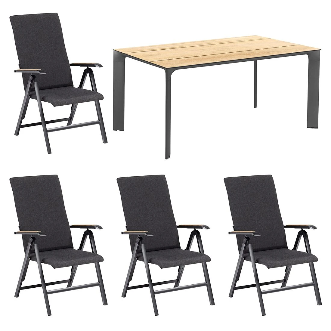 Kettler Diamond Gartenmöbel-Set 5-tlg. Tisch 160x95cm Anthrazit/Sooty Kettler Diamond Gartenmöbel-Set 5-tlg. Tisch 160x95cm Anthrazit/Sooty -Kettler kettler diamond gartenmoebel set 5 tlg aluminium sunbrella 1485179 2