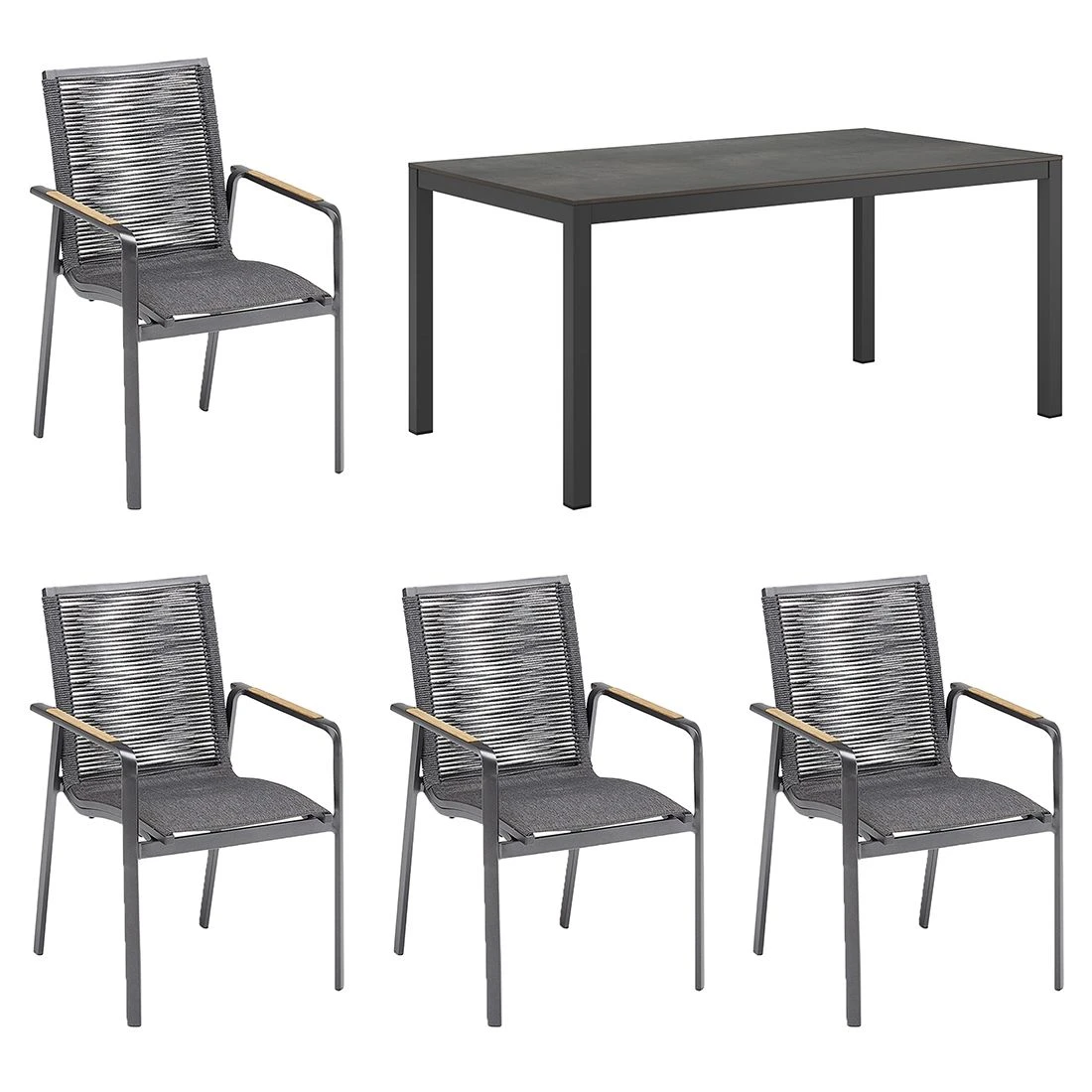 Kettler Diamond Gartenmöbelset 5-tlg. mit Tisch 160x90 cm Anthrazit/Charcoal Kettler Diamond Gartenmöbelset 5-tlg. Mit Tisch 160x90 Cm Anthrazit/Charcoal -Kettler kettler diamond gartenmoebelset 5 tlg mit tisch 160x90 cm 1477237 1