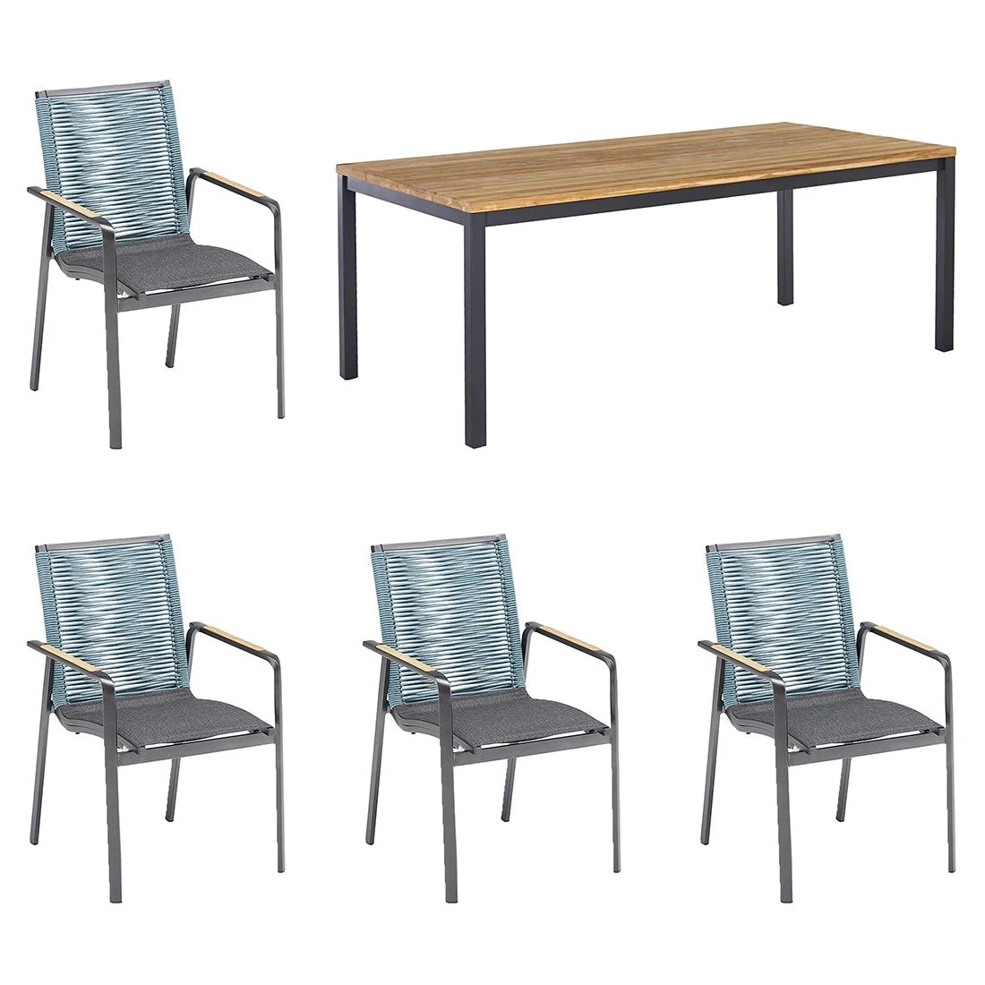 Kettler Diamond Gartenmöbelset 5-tlg. mit Tisch 180x90cm Anthrazit/Charcoal/Petrol Kettler Diamond Gartenmöbelset 5-tlg. Mit Tisch 180x90cm Anthrazit/Charcoal/Petrol -Kettler kettler diamond gartenmoebelset 5 tlg mit tisch 180x90cm 1477259 1