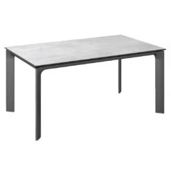 Kettler Diamond Gartentisch 140x70cm Aluminium/HPL Anthrazit/Grau