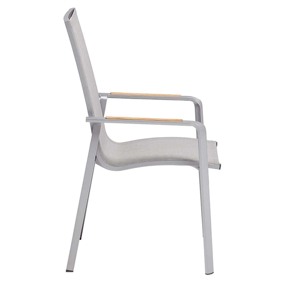 Kettler Diamond Stapelsessel Aluminium/Outdoorgewebe/Teak Silber/Hellgrau Kettler Diamond Stapelsessel Aluminium/Outdoorgewebe/Teak Silber/Hellgrau -Kettler kettler diamond stapelsessel aluminium outdoorgewebe teak 1370053 3