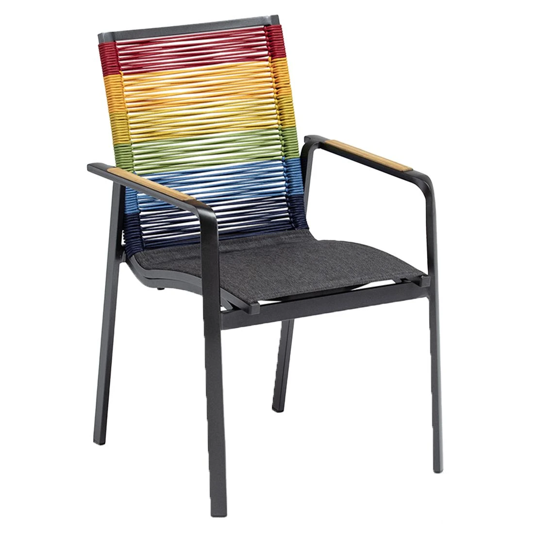 Kettler Diamond Stapelsessel Aluminium/Rope Anthrazit/Charcoal/Regenbogen Kettler Diamond Stapelsessel Aluminium/Rope Anthrazit/Charcoal/Regenbogen -Kettler kettler diamond stapelsessel aluminium rope 1439001 1