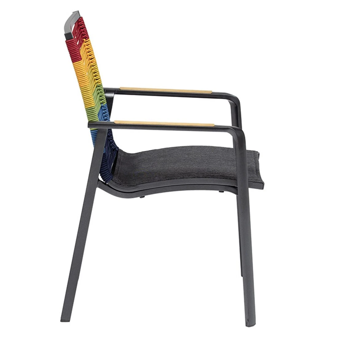 Kettler Diamond Stapelsessel Aluminium/Rope Anthrazit/Charcoal/Regenbogen Kettler Diamond Stapelsessel Aluminium/Rope Anthrazit/Charcoal/Regenbogen -Kettler kettler diamond stapelsessel aluminium rope 1439001 3