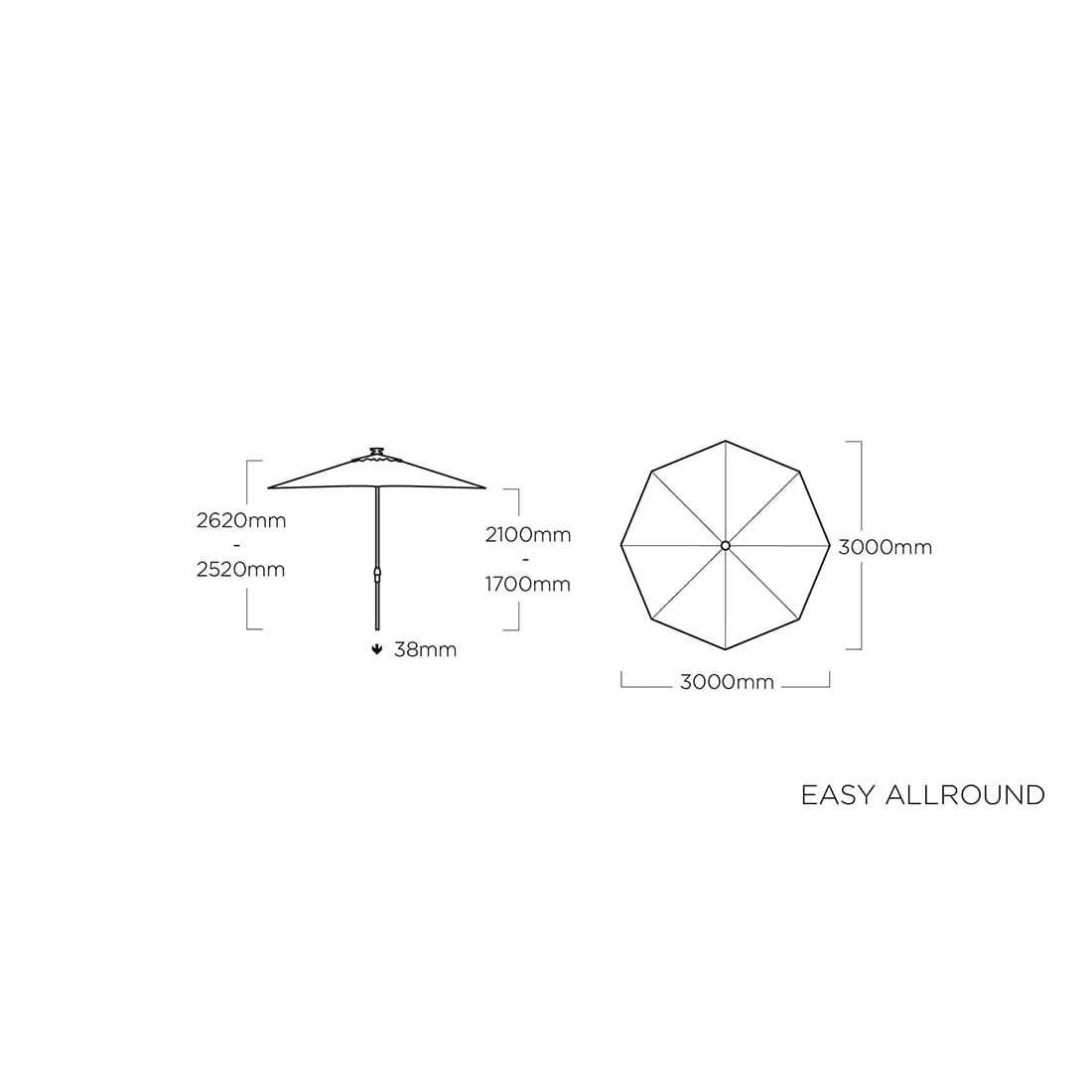 Kettler Easy Allround LED Stockschirm Ø300cm Alu/Polyester Anthrazit/Hellgrau Meliert Kettler Easy Allround LED Stockschirm Ø300cm Alu/Polyester Anthrazit/Hellgrau Meliert -Kettler kettler easy allround led stockschirm o300cm alu polyester anthrazit hellgrau meliert 1306770 3