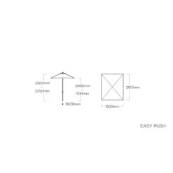 Kettler Easy-Push Stockschirm 210x150cm Aluminium/Polyester Anthrazit/Hellgrau Meliert 4 Kettler Easy-Push Stockschirm 210x150cm Aluminium/Polyester Anthrazit/Hellgrau Meliert -Kettler kettler easy push stockschirm 210x150cm aluminium polyeste anthrazit hellgrau meliert 1306374 4