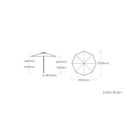 Kettler Easy Push Stockschirm Ø300cm Aluminium/Polyester Silber/Charcoal 6 Kettler Easy Push Stockschirm Ø300cm Aluminium/Polyester Silber/Charcoal -Kettler kettler easy push stockschirm o300cm aluminium polyester silber charcoal 1289940 6