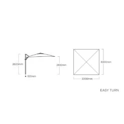 Kettler Easy Turn Ampelschirm 300x300cm Alu/Polyester Silber/Hellgrau Meliert 7 Kettler Easy Turn Ampelschirm 300x300cm Alu/Polyester Silber/Hellgrau Meliert -Kettler kettler easy turn ampelschirm 300x300cm alu polyester silber hellgrau meliert 1306726 7