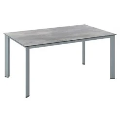 Kettler Edge Gartentisch 140x70cm Aluminium/HPL Silber/Silbergrau