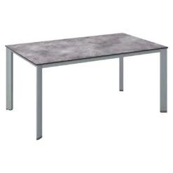 Kettler Edge Gartentisch 160x95cm Aluminium/HPL Silber/Anthrazit