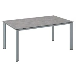 Kettler Edge Gartentisch 220x95cm Aluminium/HPL Silber/Kalksandstein