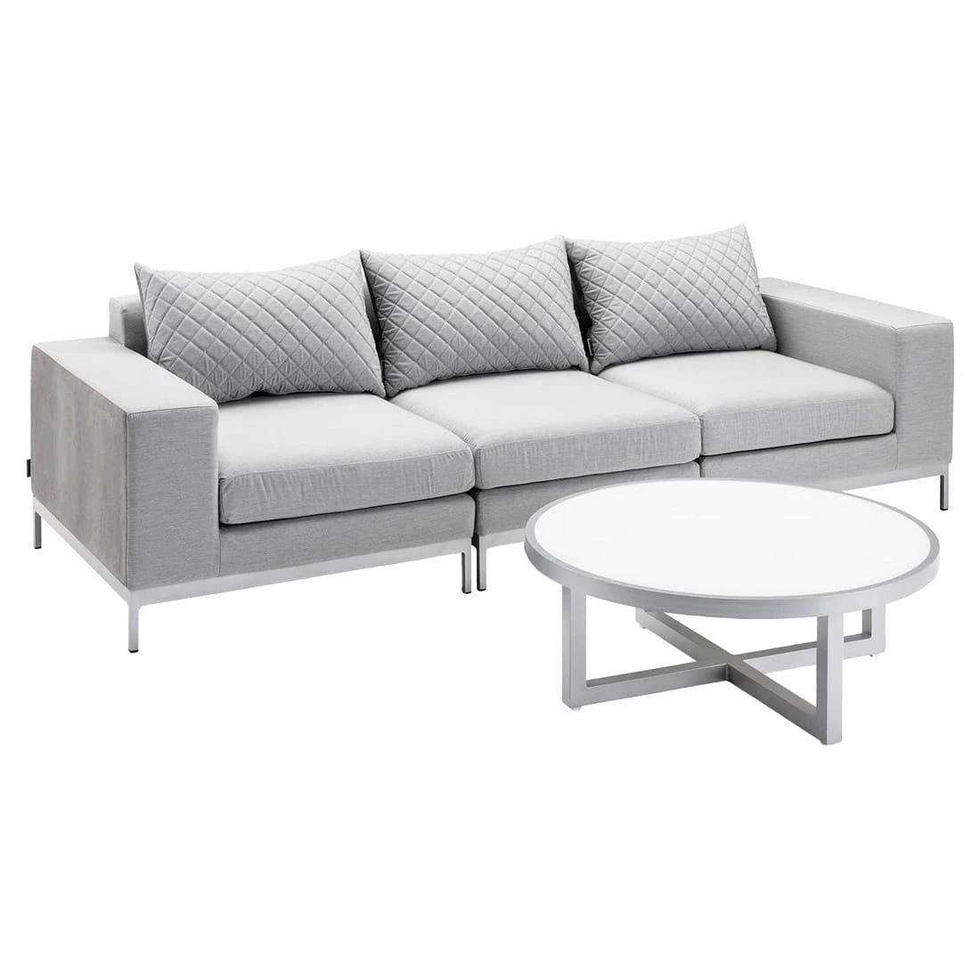 Kettler Ego Loungetisch Ø92 cm Aluminium/Glas Silber Kettler Ego Loungetisch Ø92 Cm Aluminium/Glas Silber -Kettler kettler ego loungetisch o92 cm aluminium glas silber 1005073 5