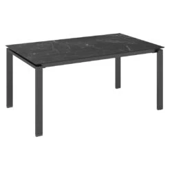 Kettler Float Gartentisch 160x95cm Aluminium/HPL Anthrazit/Marmor Grau