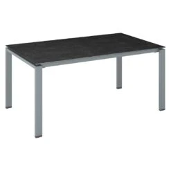 Kettler Float Gartentisch 160x95cm Aluminium/Keramikglas Silber/Fossil-Natur