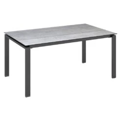 Kettler Float Gartentisch 180x95cm Aluminium/HPL Anthrazit/Grau Mit Fräsung