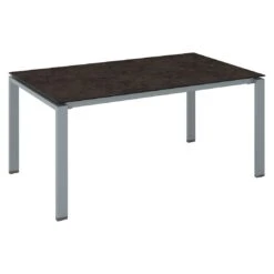 Kettler Float Gartentisch 220x95cm Aluminium/Keramikglas Silber/Anthrazit