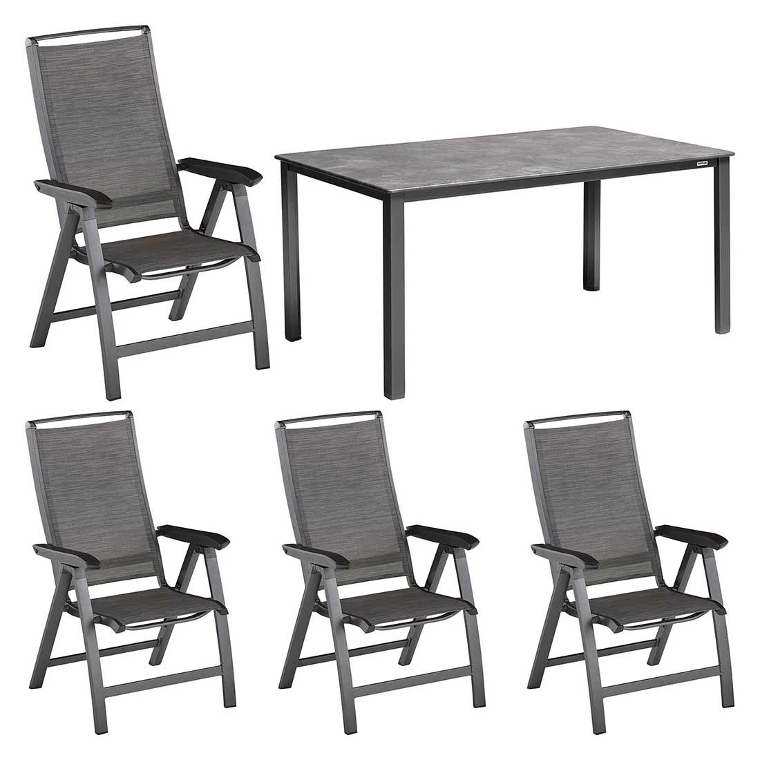 Kettler Forma II Gartenmöbel-Set 5-tlg. mit Tisch 160x90cm Anthrazit/Graphit Kettler Forma II Gartenmöbel-Set 5-tlg. Mit Tisch 160x90cm Anthrazit/Graphit -Kettler kettler forma ii gartenmoebel set 5 tlg mit tisch 160x90cm 1493715 1