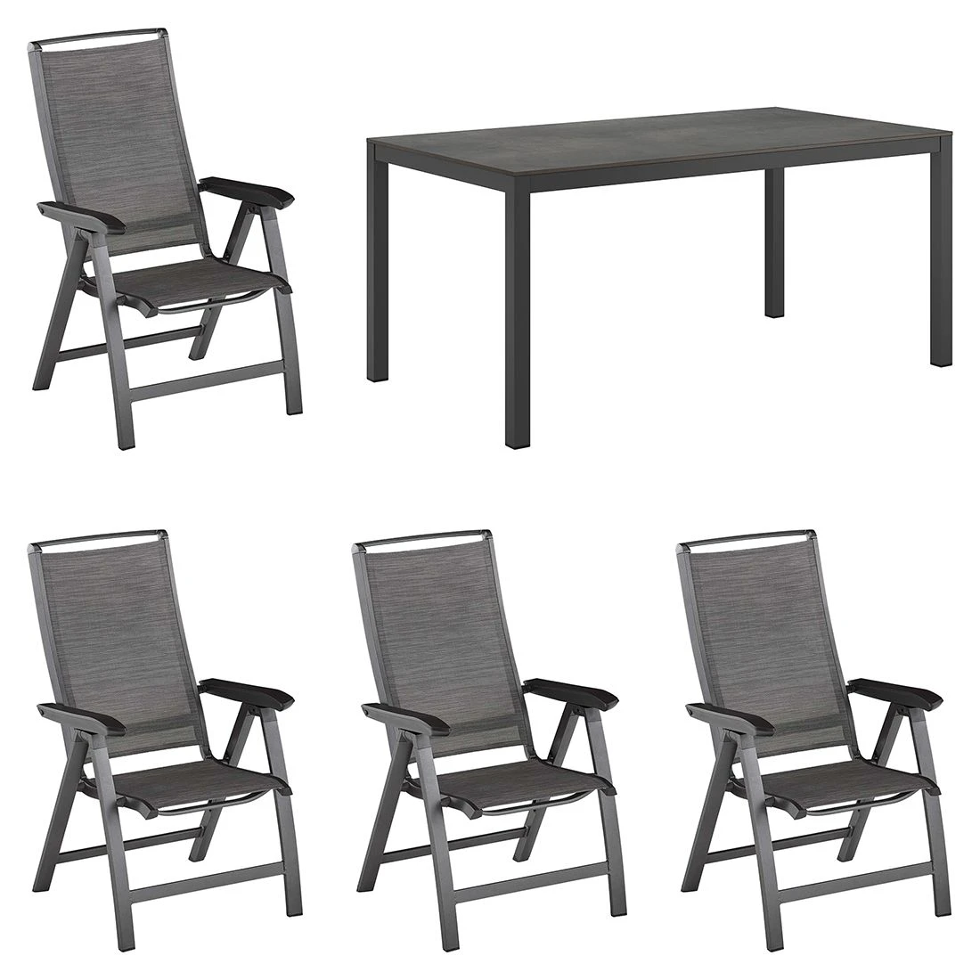 Kettler Forma II Gartenmöbel-Set 5-tlg. Tisch 160x90cm Anthrazit/Graphit Kettler Forma II Gartenmöbel-Set 5-tlg. Tisch 160x90cm Anthrazit/Graphit -Kettler kettler forma ii gartenmoebel set 5 tlg tisch 160x90cm 1494639 1