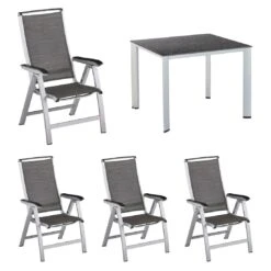Kettler Forma II Gartenmöbel-Set 5-tlg. Tisch 95x95cm Silber/Graphit 2 Kettler Forma II Gartenmöbel-Set 5-tlg. Tisch 95x95cm Silber/Graphit -Kettler kettler forma ii gartenmoebel set 5 tlg tisch 95x95cm 1494606 2
