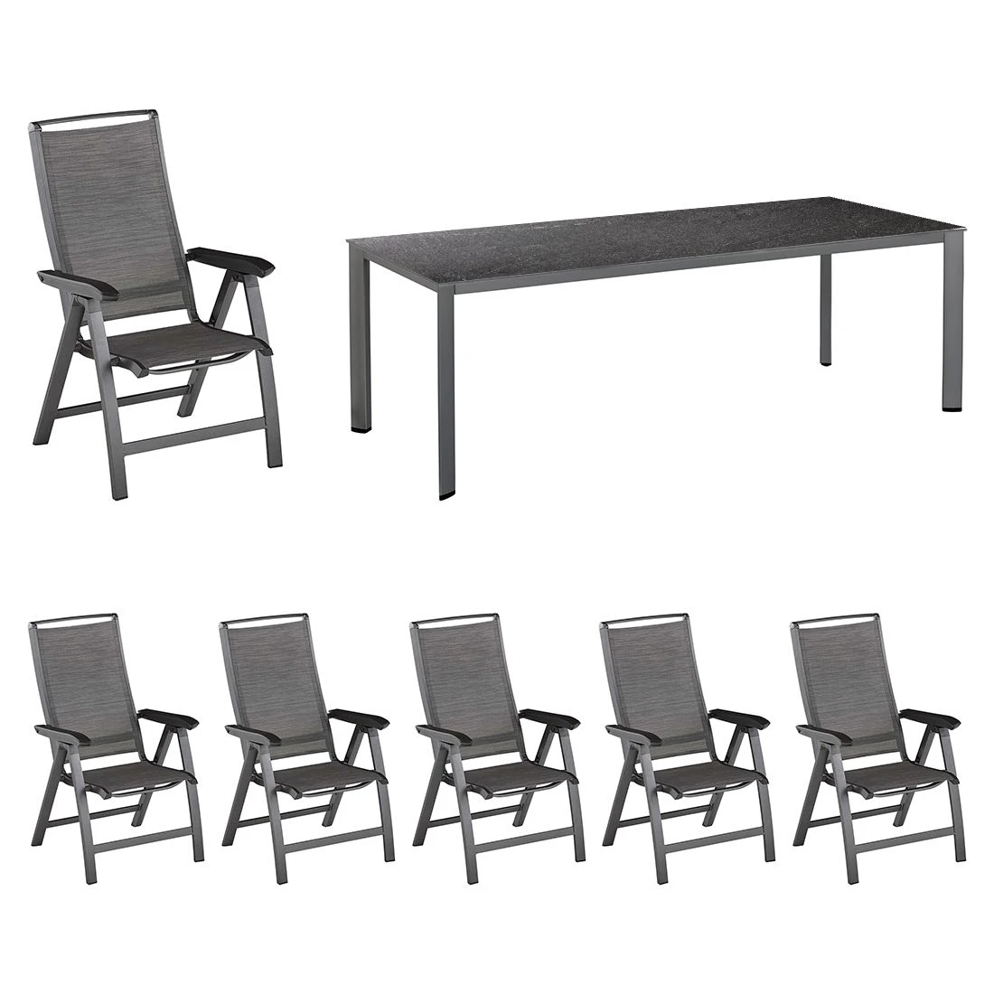Kettler Forma II Gartenmöbel-Set 7-tlg. Tisch 220x95cm Anthrazit/Graphit Kettler Forma II Gartenmöbel-Set 7-tlg. Tisch 220x95cm Anthrazit/Graphit -Kettler kettler forma ii gartenmoebel set 7 tlg tisch 220x95cm 1494518 2