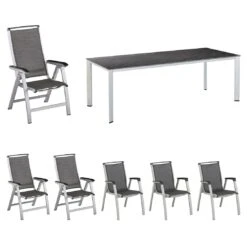 Kettler Forma II Gartenmöbel-Set 7-tlg. Tisch 220x95cm Silber/Graphit 4 Kettler Forma II Gartenmöbel-Set 7-tlg. Tisch 220x95cm Silber/Graphit -Kettler kettler forma ii gartenmoebel set 7 tlg tisch 220x95cm 1494573 2
