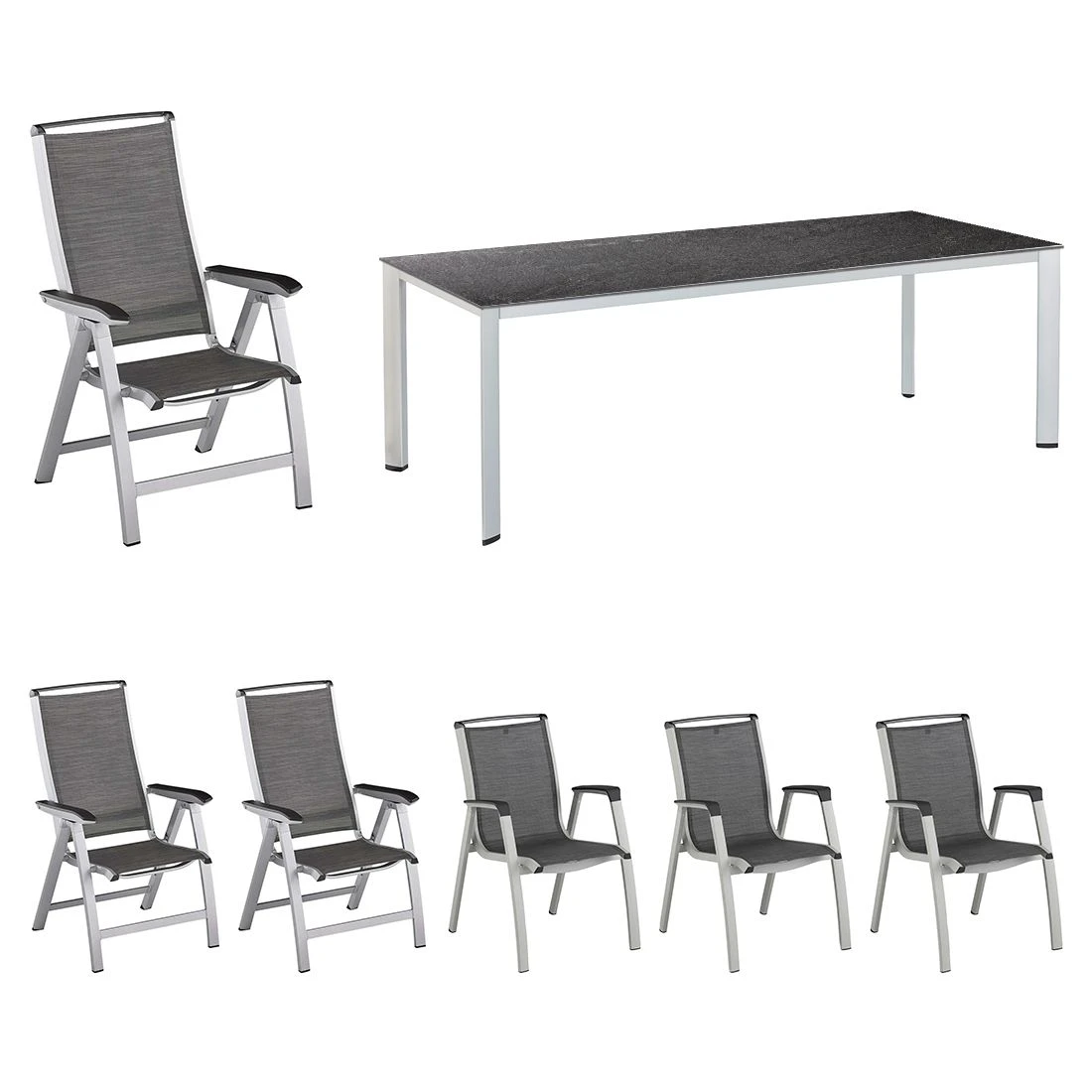 Kettler Forma II Gartenmöbel-Set 7-tlg. Tisch 220x95cm Silber/Graphit Kettler Forma II Gartenmöbel-Set 7-tlg. Tisch 220x95cm Silber/Graphit -Kettler kettler forma ii gartenmoebel set 7 tlg tisch 220x95cm 1494573 2