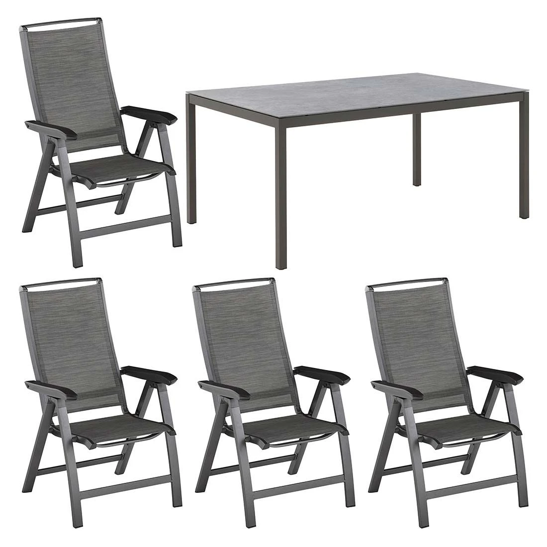 Kettler Forma II Gartenmöbelset 5-tlg. mit Tisch 160x100 cm Anthrazit/Concrete Kettler Forma II Gartenmöbelset 5-tlg. Mit Tisch 160x100 Cm Anthrazit/Concrete -Kettler kettler forma ii gartenmoebelset 5 tlg mit tisch 160x100 cm 1442422 1