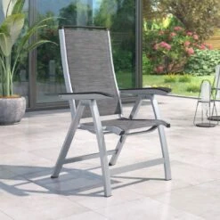 Kettler Forma II Klappsessel Aluminium/Textilene Silber/Graphit 3 Kettler Forma II Klappsessel Aluminium/Textilene Silber/Graphit -Kettler kettler hks forma ii multipositionssessel aluminium textilen silber graphit 2