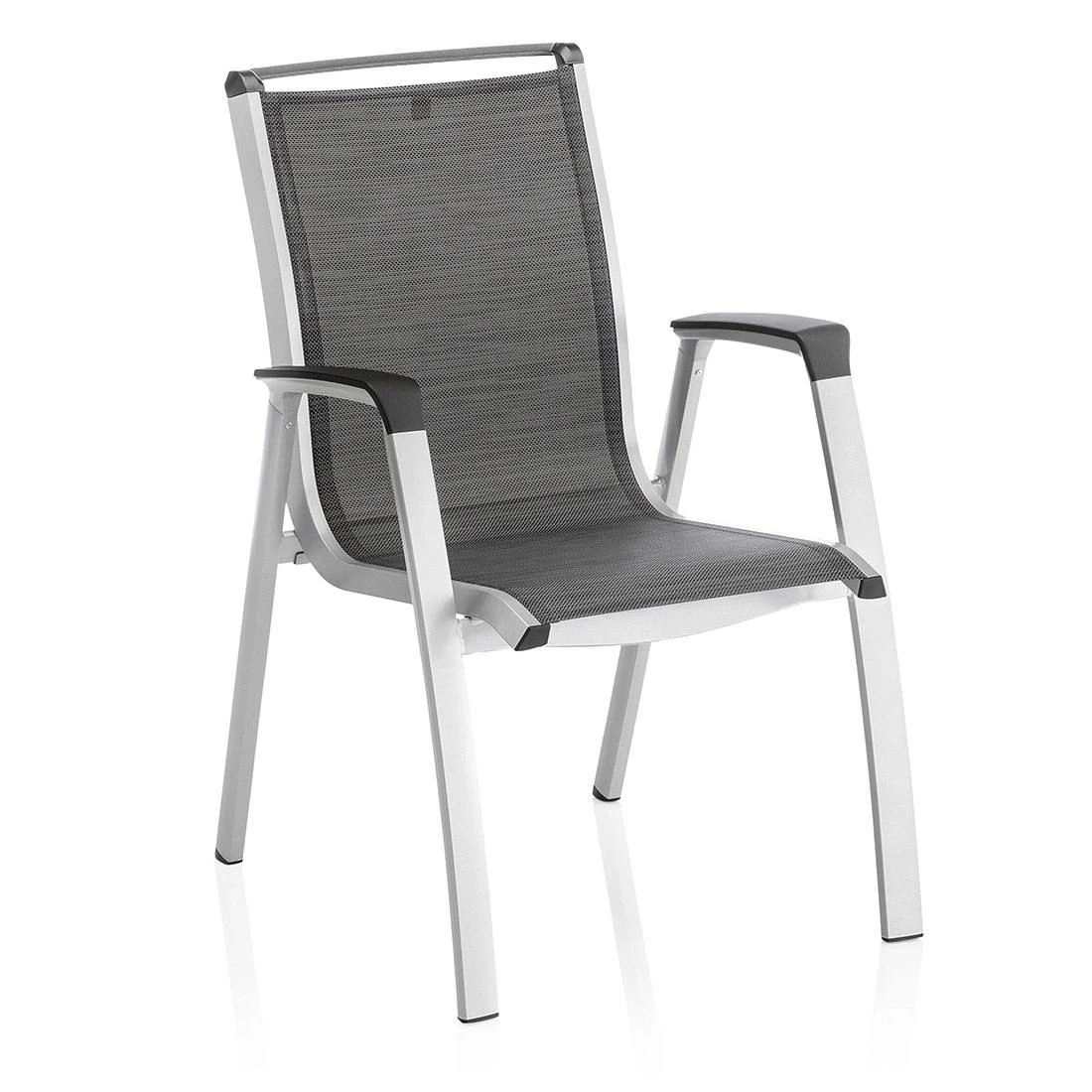 Kettler Forma II Stapelsessel Aluminium/Textilene Silber/Graphit Kettler Forma II Stapelsessel Aluminium/Textilene Silber/Graphit -Kettler kettler hks forma ii stapelsessel aluminium textilen 9