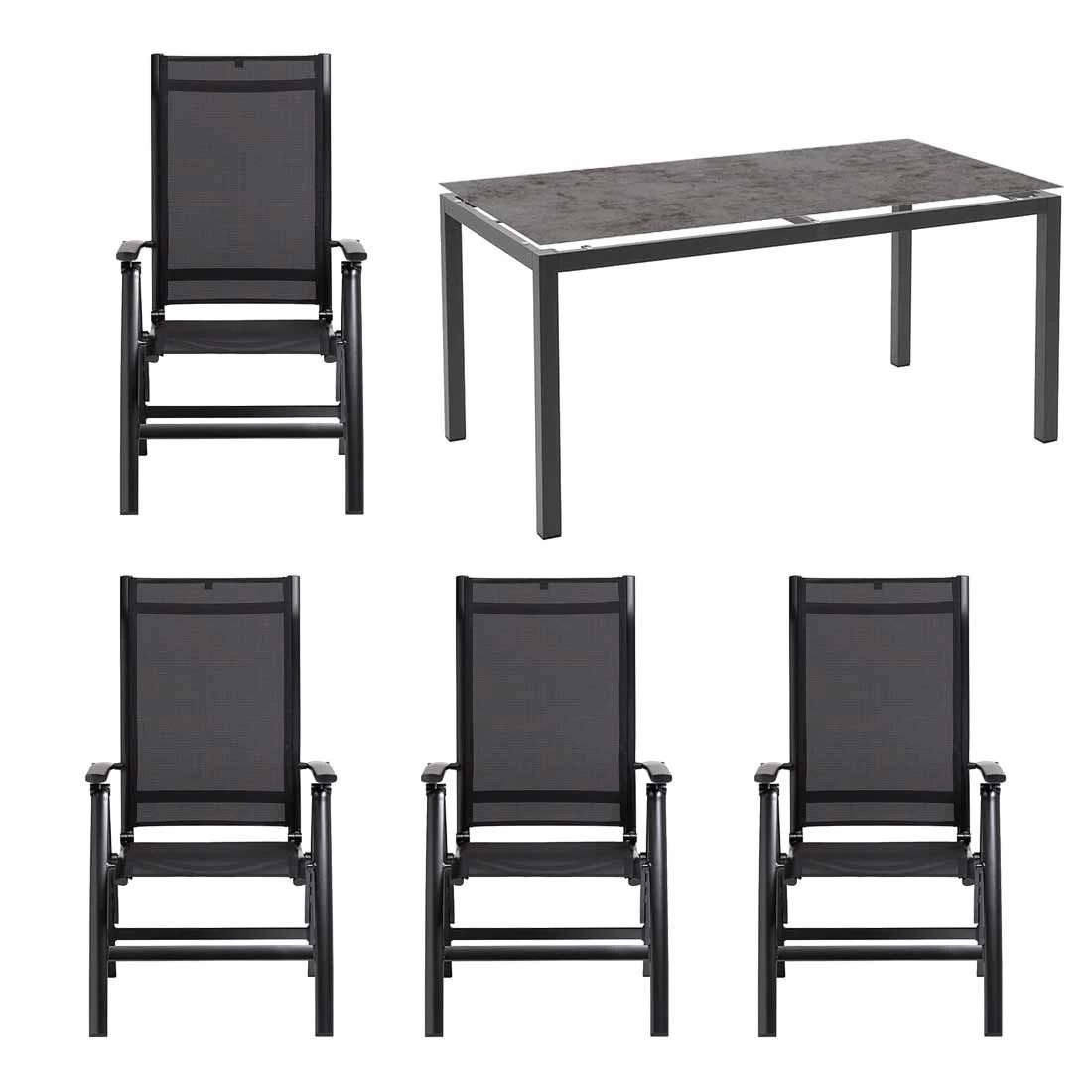 Kettler Legato Gartenmöbelset 5-tlg. mit Tisch 160x90cm Anthrazit Kettler Legato Gartenmöbelset 5-tlg. Mit Tisch 160x90cm Anthrazit -Kettler kettler legato gartenmoebelset 5 tlg mit tisch 160x90cm 1426560 1