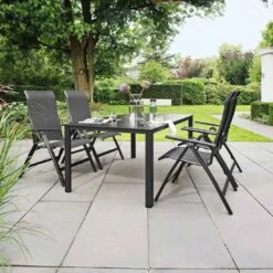 Kettler Legato Gartenmöbelset 5-tlg. Mit Tisch 160x95cm Anthrazit