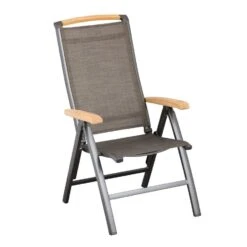 Kettler Memphis Klappsessel Aluminium/Textilene Mit Teak-Armlehnen Anthrazit/Bronze 2 Kettler Memphis Klappsessel Aluminium/Textilene Mit Teak-Armlehnen Anthrazit/Bronze -Kettler kettler memphis klappsessel alu textilen anthrazit bronze 1